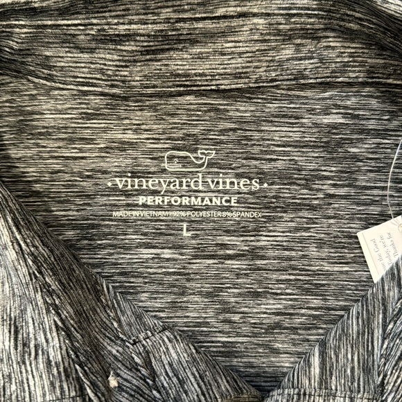 Vineyard Vines - Men’s Performance Polo Shirt - Large - Marbled Grey - Picture 2 of 4